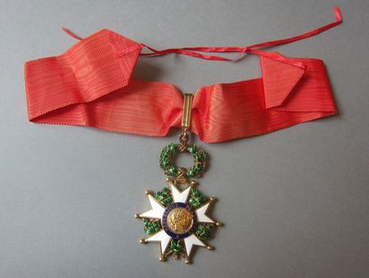 null Croix de commandeur de l'ordre de la Légion d'honneur en or, émaillée, beau...
