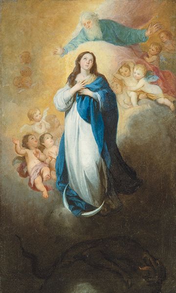 COPY OF BARTOLOMÉ ESTEBAN MURILLO S. XVIII - Immaculate Conception COPIE DE BARTOLOMÉ... Gazette Drouot
