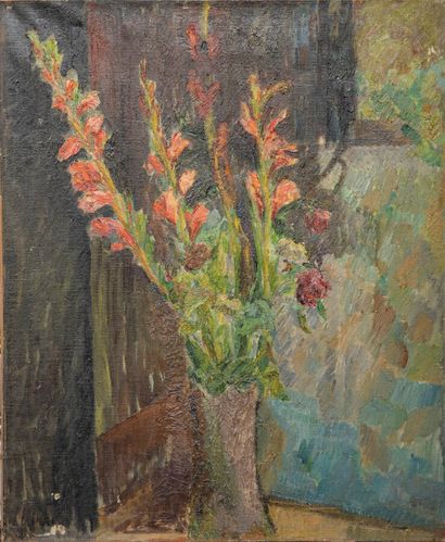 Michel KIKOINE (1892-1968) 
Les iris roses,...