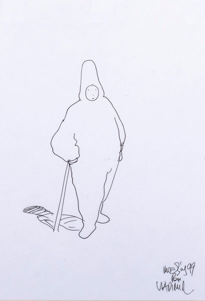  MOEBIUS (Jean Giraud) says (1938-2012)

Character, 1999

Ink on paper, signed, dated... Gazette Drouot