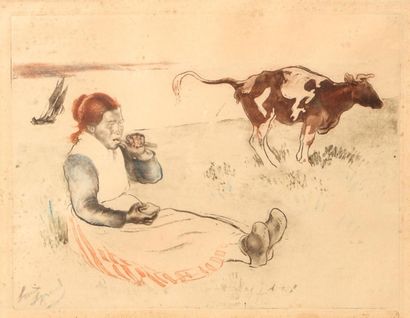 Louis LEGRAND (1863-1951) Animals, 1895 Eau-forte...