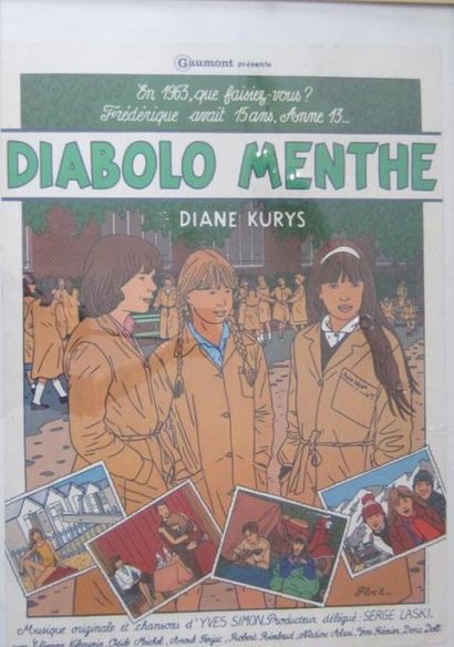  Affiche originale du film " Diabolo menthe", Diane Kurys.80 x 57 cm
