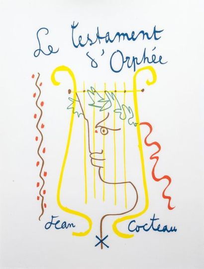  COCTEAU " Orphée" Lithographie .64 x 49 cm