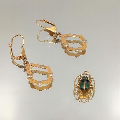 LOT in yellow gold (750‰) including: - a...