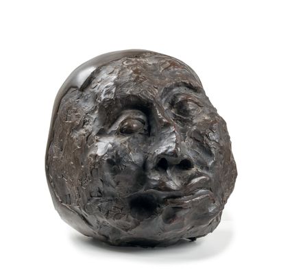 Elbio MAZET (1939-2016) - Ana's head Terracotta mixed with bronze dust Approx. 28...