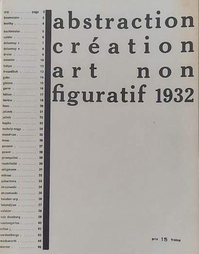  • Revue «ABSTRACTION- CREATION» , no 1, 2, 4 ,5 (complet en 5 numéros), 1932-1936,...