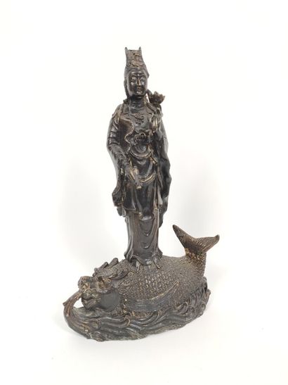 Sculpture sur bronze représentant la déesse...