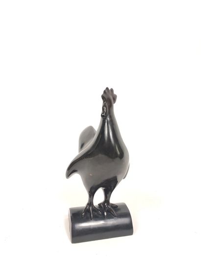 WOYTUK. Rooster. Bronze with black patina,...