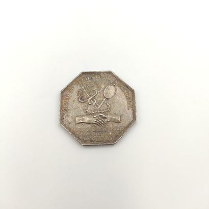 Charles X (1824-1830). Silver token of the...