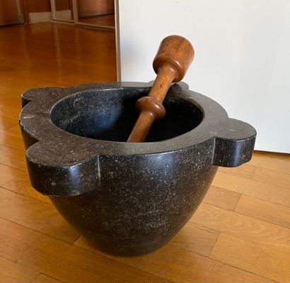 Large marble mortar and pestle