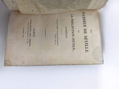  OEuvres de théâtre choisies de BEAUMARCHAIS, printed by Rignoux, Paris, 1825, 3...