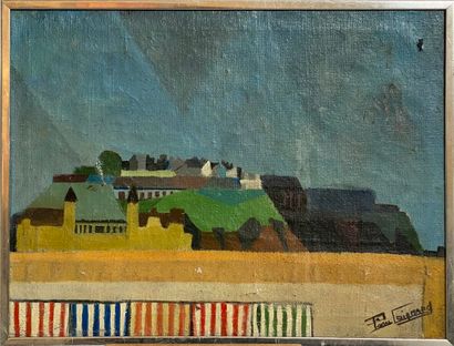 Pierre COIGNARD 
Village 
Oil on canvas,...