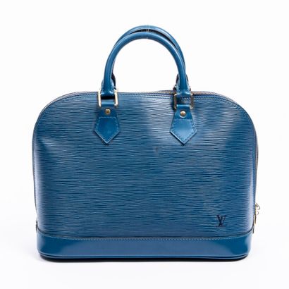  LOUIS VUITTON 
1997 
Alma" PM bag 
"Alma" PM bag 
 
Blue Epi leather 
Blue Epi leather...