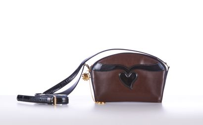 CHRISTIAN LACROIX 
BAG in chocolate grained...