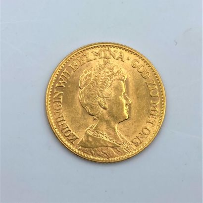 One Dutch 10 fl gold coin (1912)