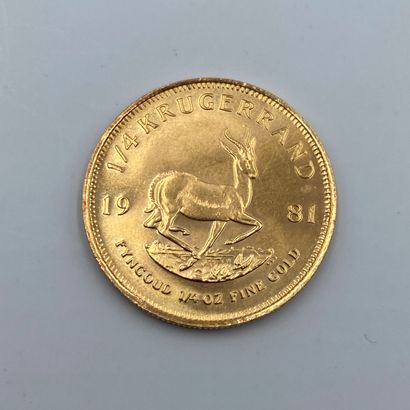1 gold coin of 1/4 Kruggerand 1981