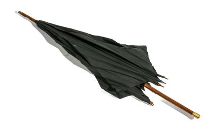 Black umbrella, the handle signed 