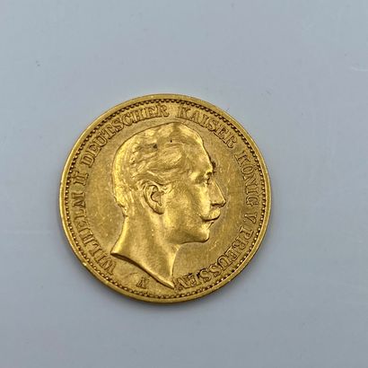 20 Mk yellow gold coin (1910)