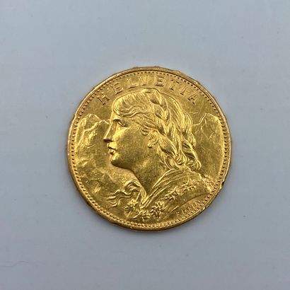 1 piece of 20 Swiss francs gold
