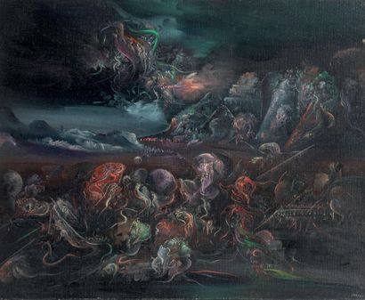 Marc JANSON (1930-) La lèvre des vents, 1975 Huile sur toile, signée en bas à droite,...