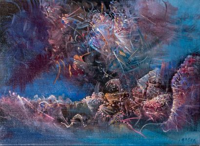 Marc JANSON (1930-) Paysage fantastique, 2010 Huile sur toile, signée en bas à droite,...