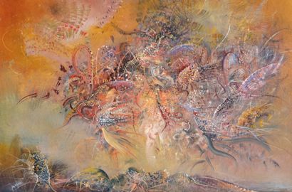 Marc JANSON (1930-) Paysage fantastique, 1984 Huile sur toile, signée en bas à gauche,...