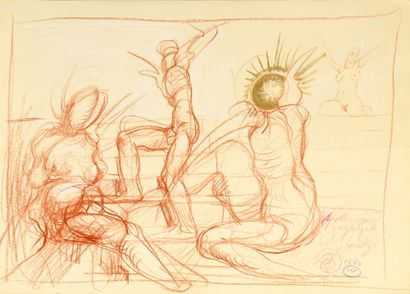 Franciszek STAROWIEYSKI (1930-2009) Apollo,1985 Technique mixte sur papier, signée,...