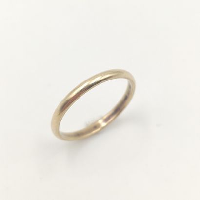 Wedding ring in yellow gold 750 : 1.6 g