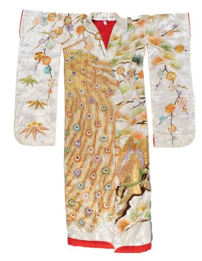 Ceremonial Kimono (uchikake) decorated with...