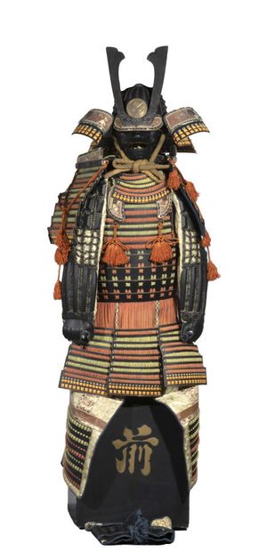 Japanese O'yoroi warrior armor made of iron,...