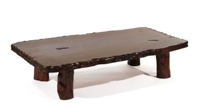 Heavy coffee table in solid wood zataku....
