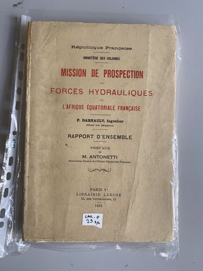  AFRIQUE ÉQUATORIALE FRANÇAISE Mission de prospection des forces hydrauliques de...