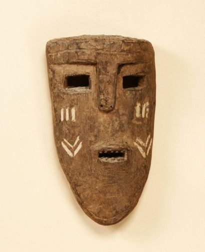 Mask with square eyes, visible teeth and...