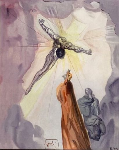  Salvador DALI (1904-1989) ( d'après ) 
La Divine Comédie - le Paradis : Apparition...