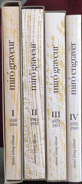  Joan MIRO - Jacques Dupin, Miro engraver. 
Catalog raisonné of engravings, 4 vols,...