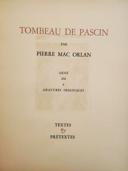 Jules PASCIN (1885-1930) - Pierre Mac Orlan,...