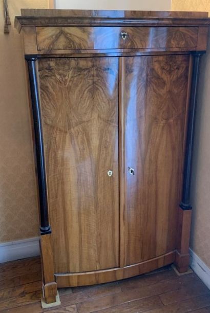 Veneer cabinet with two detached columns...