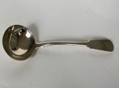 English silver cream spoon. Weight : 56 ...