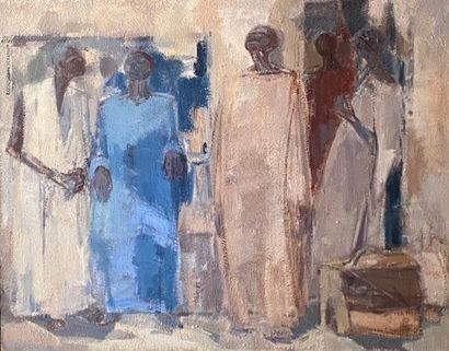 Arab character 
Oil on canvas, signed lower...