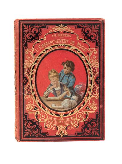  L'Embranchement de Mugby par Charles Dickens. Ill. par divers. Rouge. sd (1879)....