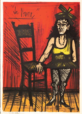 Bernard BUFFET (1928-1999) La naine, 1968 (Sorlier n°173) Lithographie en couleurs...