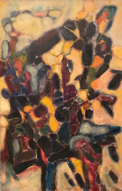 Marc JANSON (1930- 2022) Composition abstraite, 1966 Huile sur toile, signée en bas...