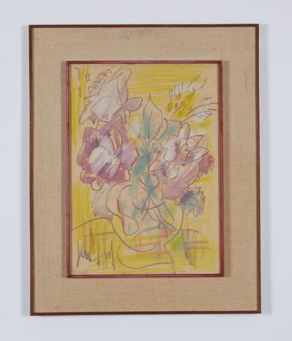  GEN PAUL (1895-1975) 
"Bouquet" 
Pastel, signé en bas à droite 
38,5 x 27,5 cm