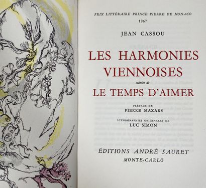  [Jean Cassou:Harmonies Viennoises,Le temps d'aimer].Edité à Monte-Carlo par André...