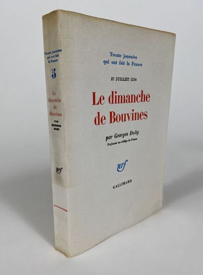  [George Duby:Le dimanche de Bouvines].Edité à paris par Gallimard en 1973.Broché,In12.Exemplaire...