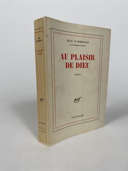  [Jean D'Ormesson:Au plaisir de dieu].Edité à Paris par Gallimard en 1974.Broché,In12....