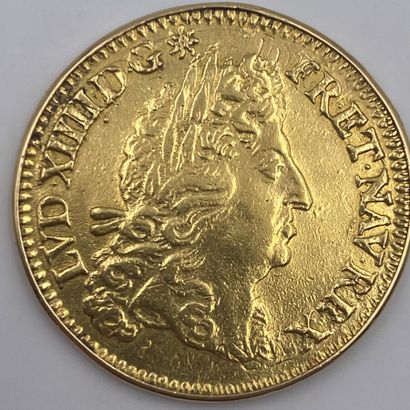 Un Louis d'or Louis XIV à l'écu - 1691 A,...