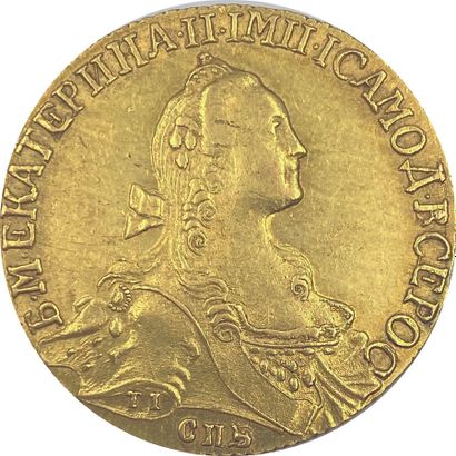 RUSSIE - Une pièce de 10 roubles en or Catherine...