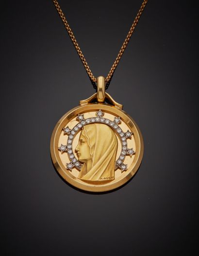 Important religious MEDAL representing the...