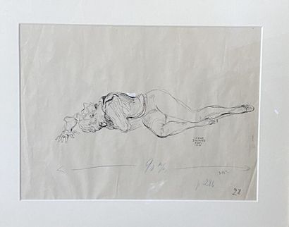  Serge IVANOFF (1893-1983) 
Serge Lifar, scène de ballet, 1941 
Encre et gouache...